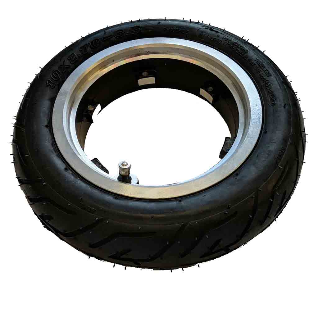 10x2.70-6.5 Minimotors Tubeless Tire and Rim with Self Healing Sealant Liner