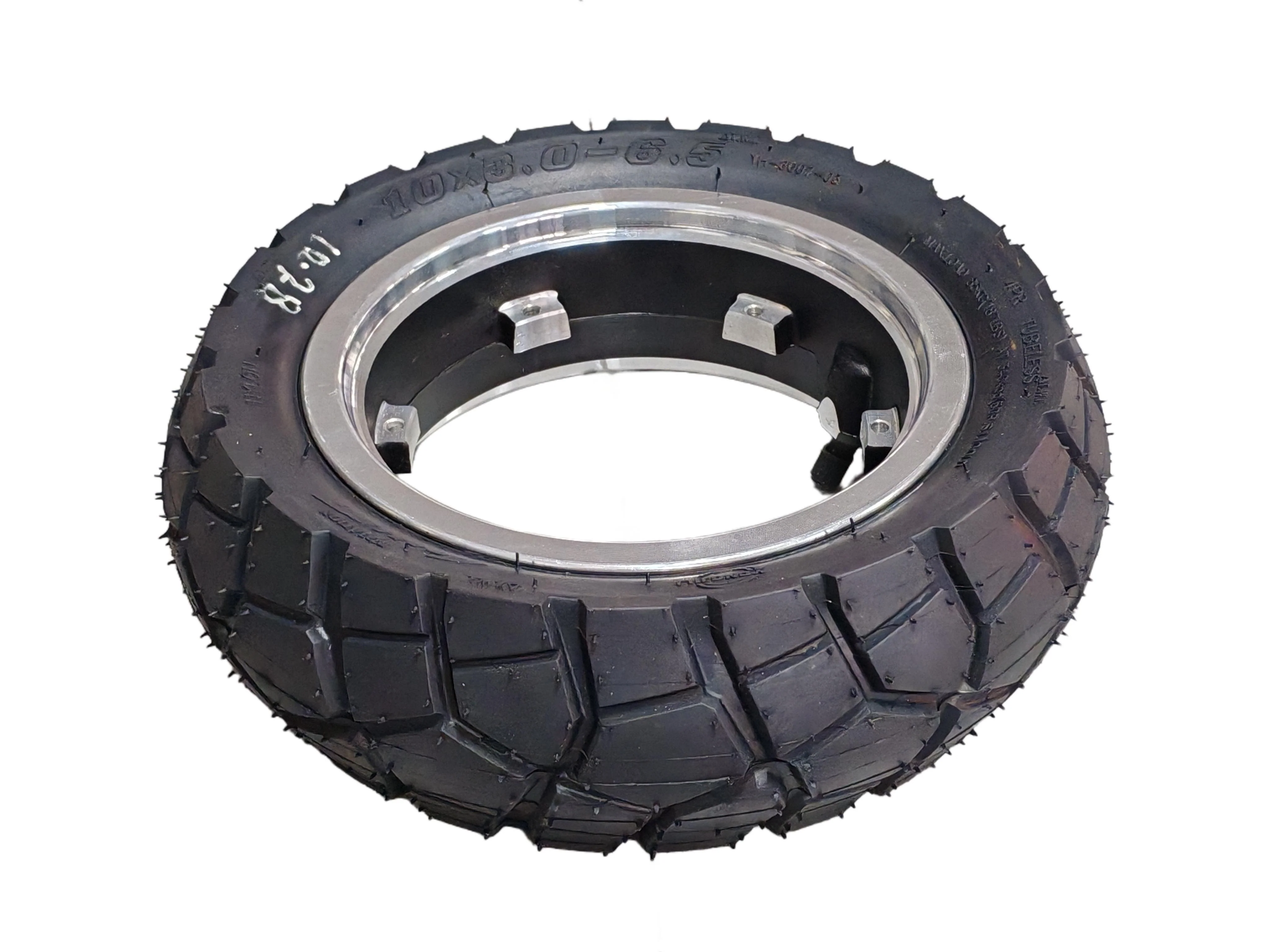 10x3 Tubeless Tire and Rim with Gel Sealant Liner Front